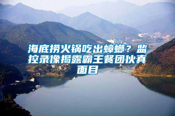 海底撈火鍋吃出蟑螂？監(jiān)控錄像揭露霸王餐團伙真面目