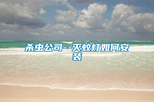 殺蟲(chóng)公司--滅蚊燈如何安裝