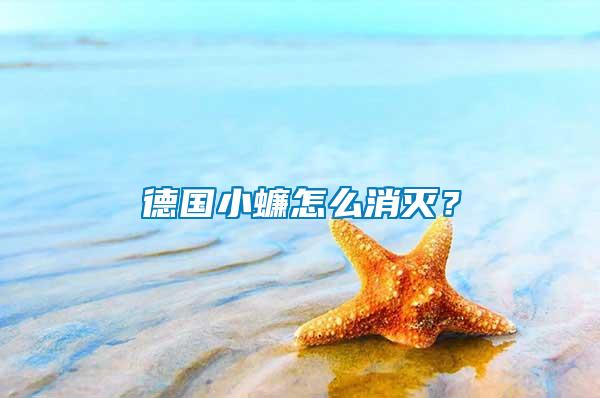 德國小蠊怎么消滅？
