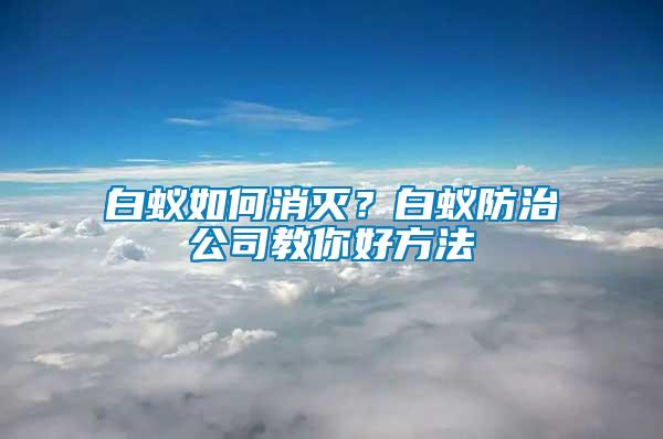 白蟻如何消滅？白蟻防治公司教你好方法