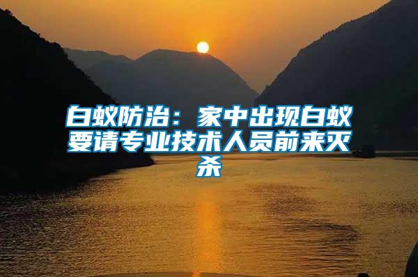 白蟻防治：家中出現(xiàn)白蟻要請專業(yè)技術人員前來滅殺