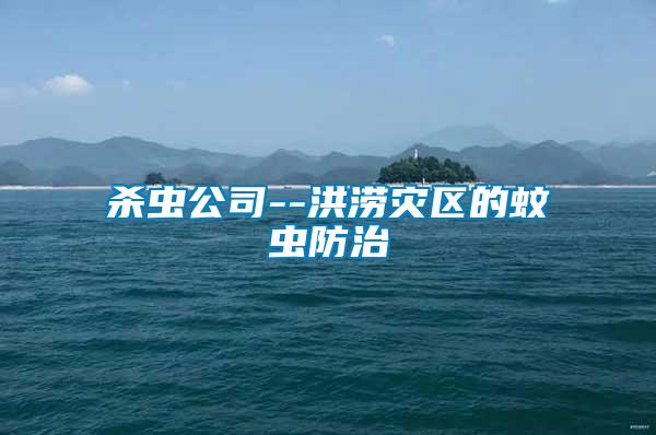 殺蟲(chóng)公司--洪澇災(zāi)區(qū)的蚊蟲(chóng)防治