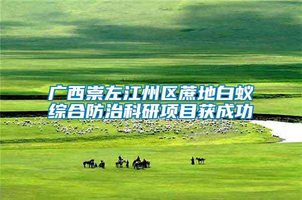 廣西崇左江州區(qū)蔗地白蟻綜合防治科研項(xiàng)目獲成功