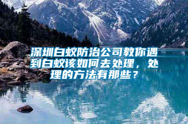 深圳白蟻防治公司教你遇到白蟻該如何去處理，處理的方法有那些？