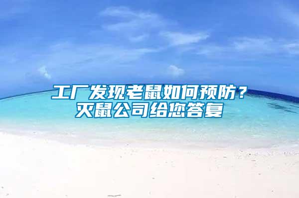工廠發(fā)現(xiàn)老鼠如何預(yù)防？滅鼠公司給您答復(fù)
