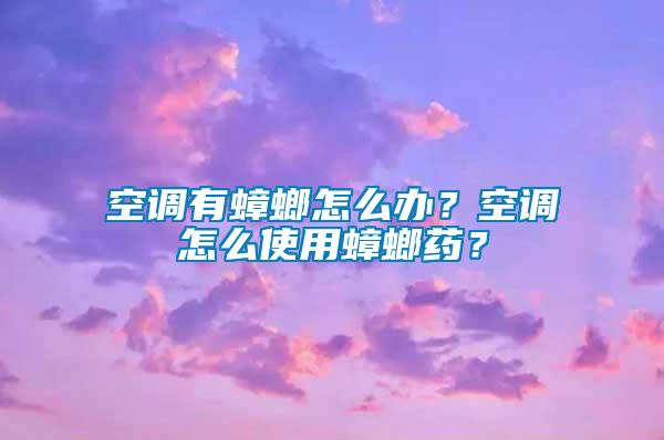 空調(diào)有蟑螂怎么辦？空調(diào)怎么使用蟑螂藥？