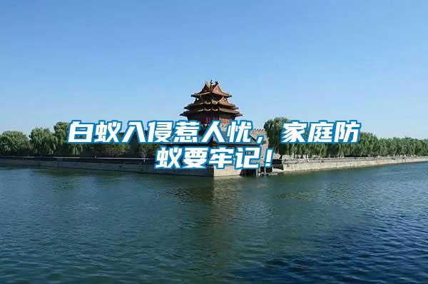 白蟻入侵惹人憂，家庭防蟻要牢記！