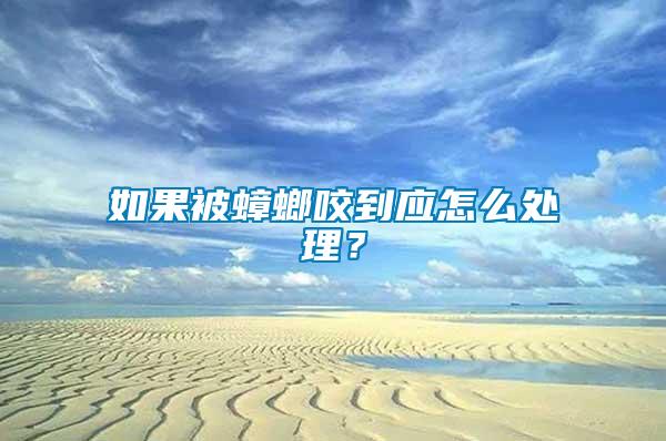 如果被蟑螂咬到應(yīng)怎么處理？
