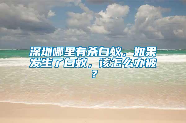 深圳哪里有殺白蟻，如果發(fā)生了白蟻，該怎么辦被？