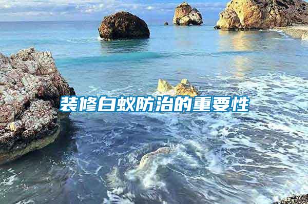 裝修白蟻防治的重要性