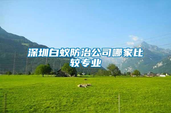 深圳白蟻防治公司哪家比較專(zhuān)業(yè)