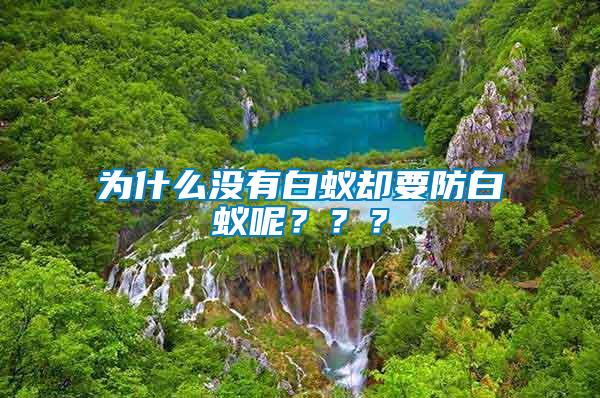 為什么沒有白蟻卻要防白蟻呢？？？