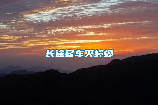長(zhǎng)途客車(chē)滅蟑螂