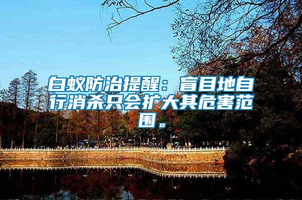 白蟻防治提醒：盲目地自行消殺只會擴大其危害范圍。
