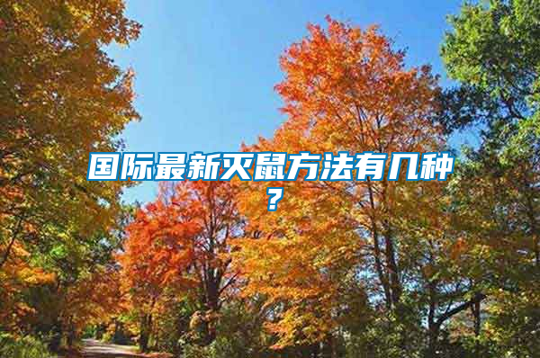 國(guó)際最新滅鼠方法有幾種？