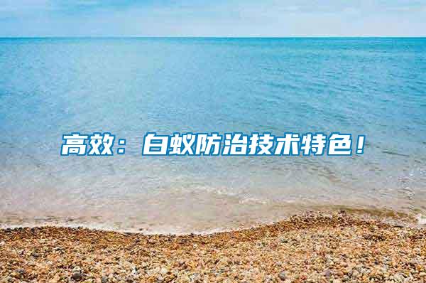 高效：白蟻防治技術(shù)特色！