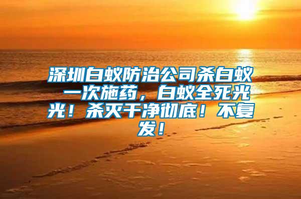 深圳白蟻防治公司殺白蟻 一次施藥，白蟻全死光光！殺滅干凈徹底！不復發(fā)！