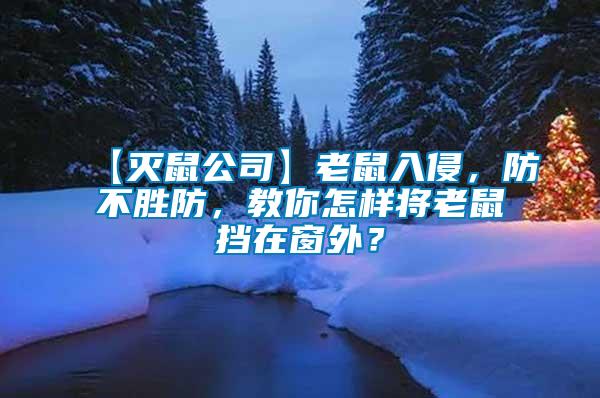 【滅鼠公司】老鼠入侵，防不勝防，教你怎樣將老鼠擋在窗外？