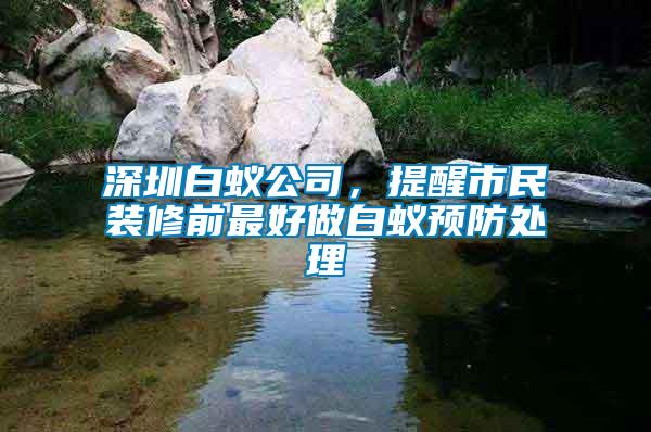 深圳白蟻公司，提醒市民裝修前最好做白蟻預(yù)防處理