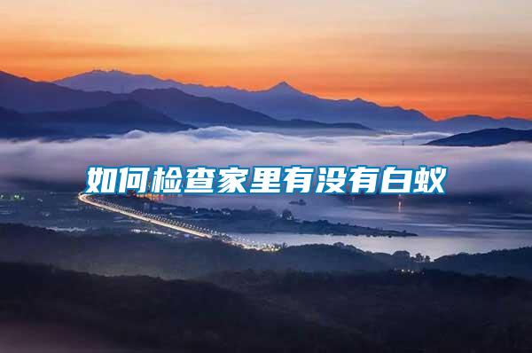 如何檢查家里有沒(méi)有白蟻