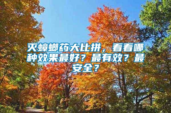 滅蟑螂藥大比拼，看看哪種效果最好？最有效？最安全？