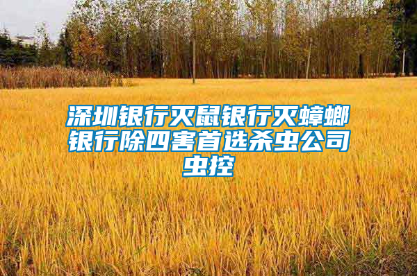 深圳銀行滅鼠銀行滅蟑螂銀行除四害首選殺蟲(chóng)公司蟲(chóng)控