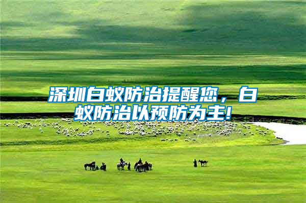 深圳白蟻防治提醒您，白蟻防治以預防為主!