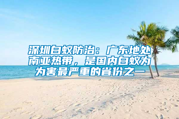深圳白蟻防治：廣東地處南亞熱帶，是國內(nèi)白蟻為為害最嚴重的省份之一