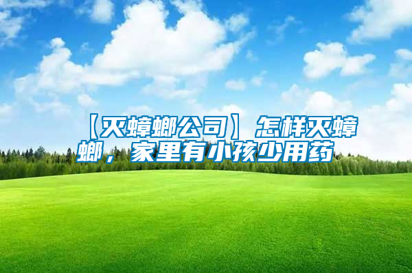 【滅蟑螂公司】怎樣滅蟑螂，家里有小孩少用藥