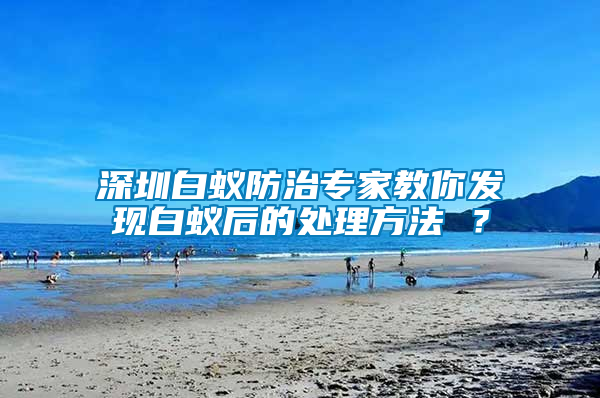 深圳白蟻防治專家教你發(fā)現(xiàn)白蟻后的處理方法 ？